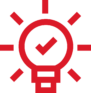 red lightbulb icon