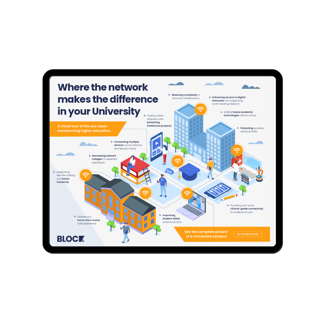 Education network infographic ipad mockup